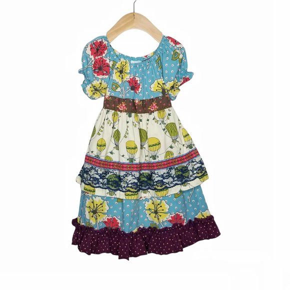 Matilda Jane Size 4 Homegrown Peasant Paint By Numbers Apron Dress Girls #2869 - Picture 1 of 7